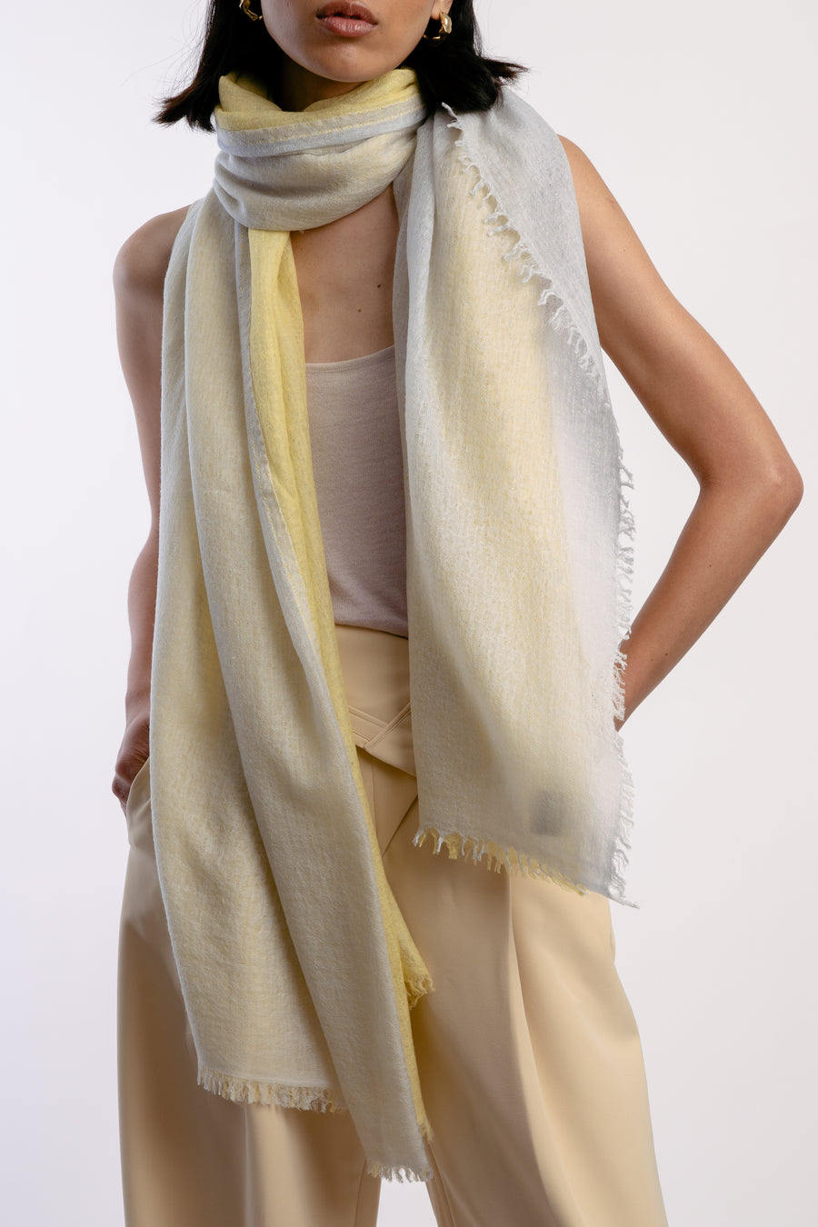 100% Baby Wool Double Layered Baby Wool Scarf