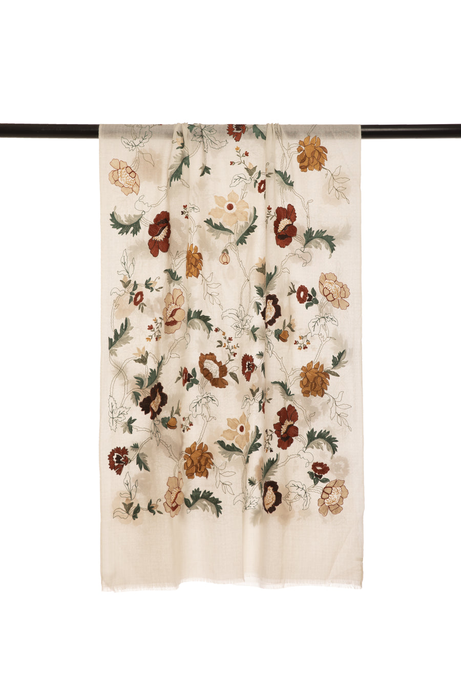 Off-white Neve Forest Embroidered Cashmere Scarf