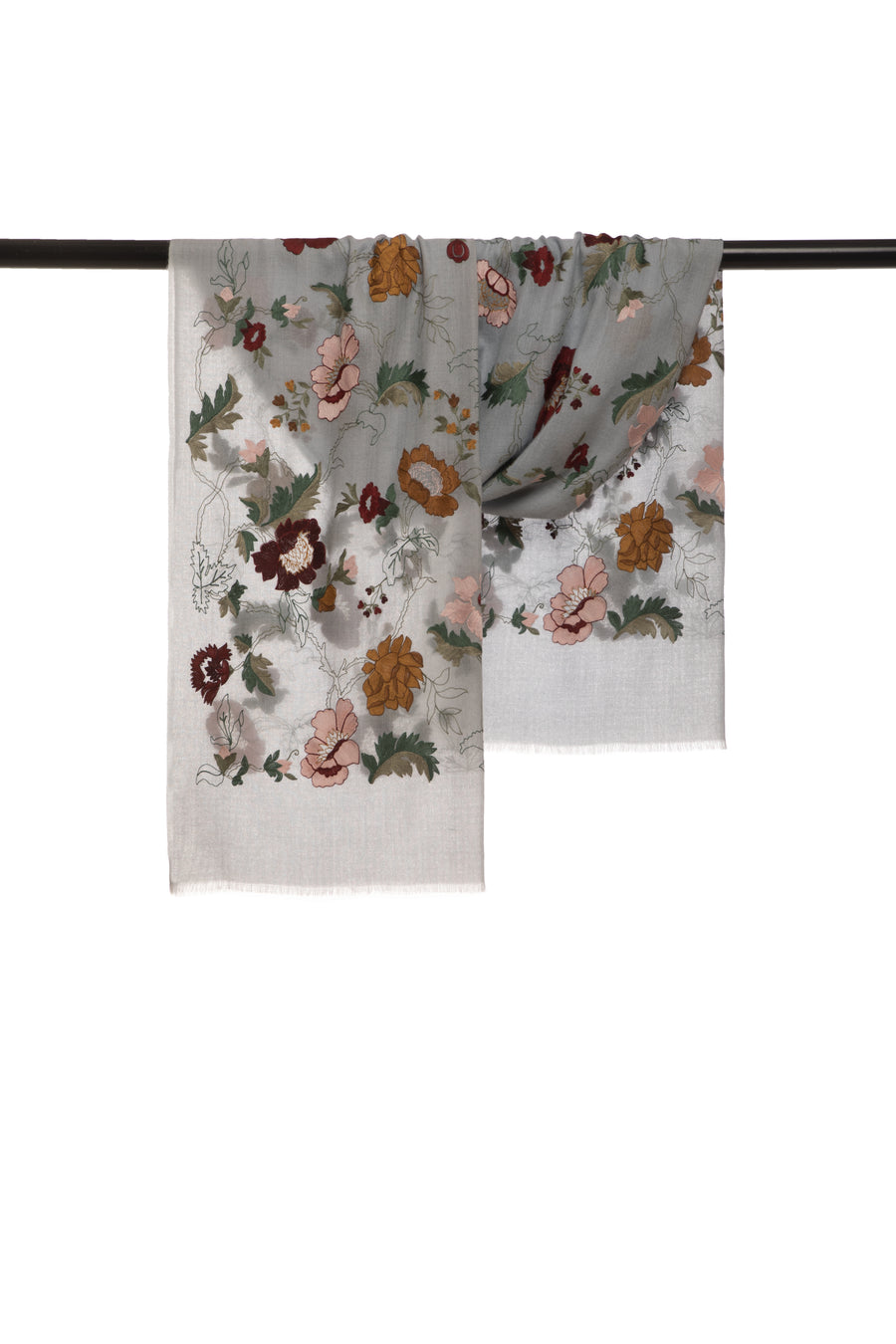 Off-white Neve Forest Embroidered Cashmere Scarf