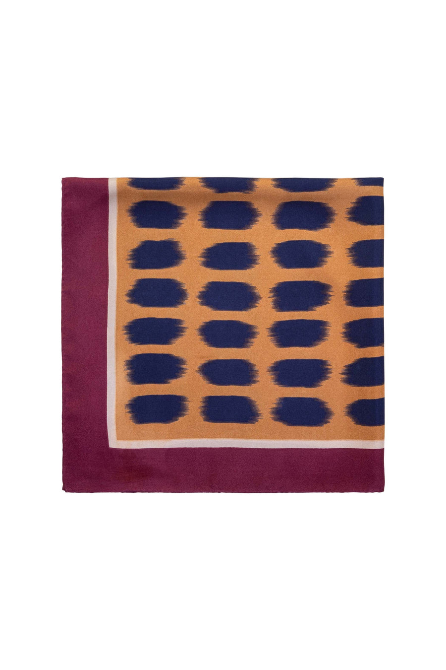 Block Printed Carree I Women Silk Scarf 