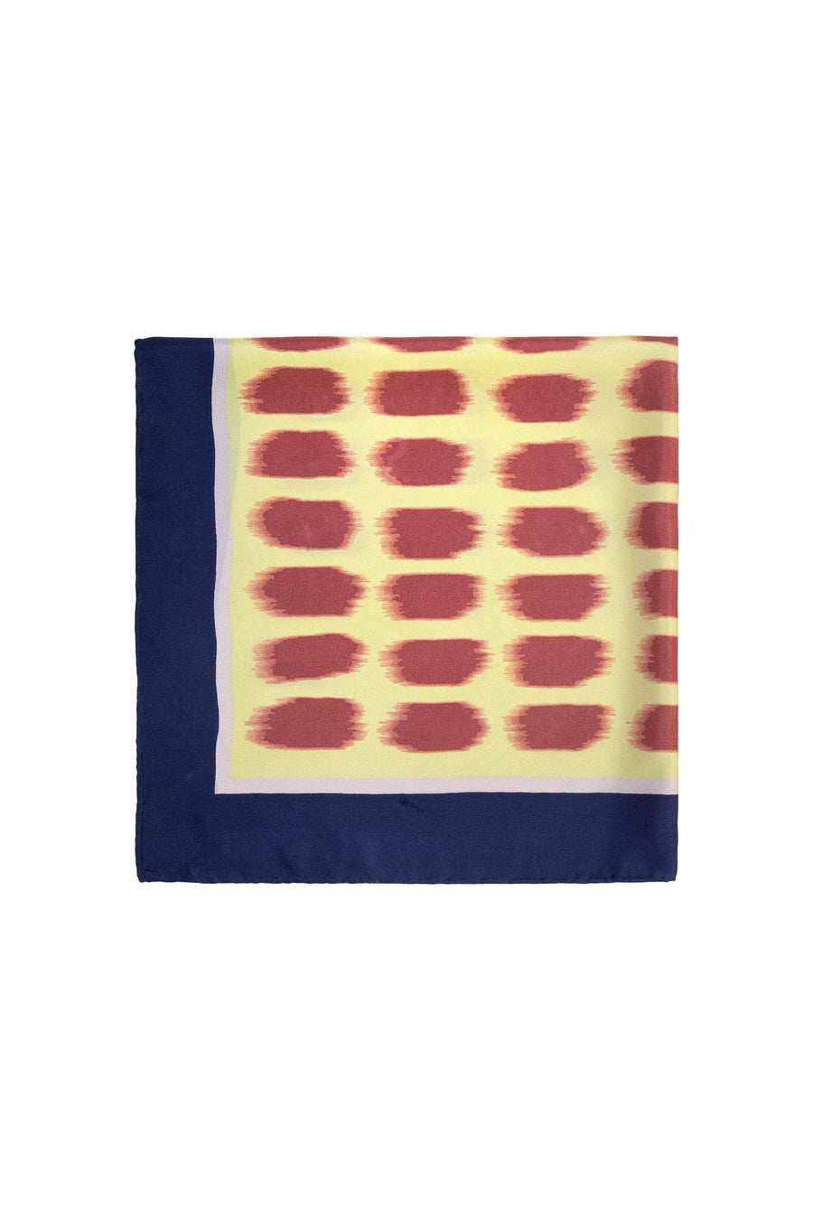 Block Printed Carree I Women Silk Scarf 