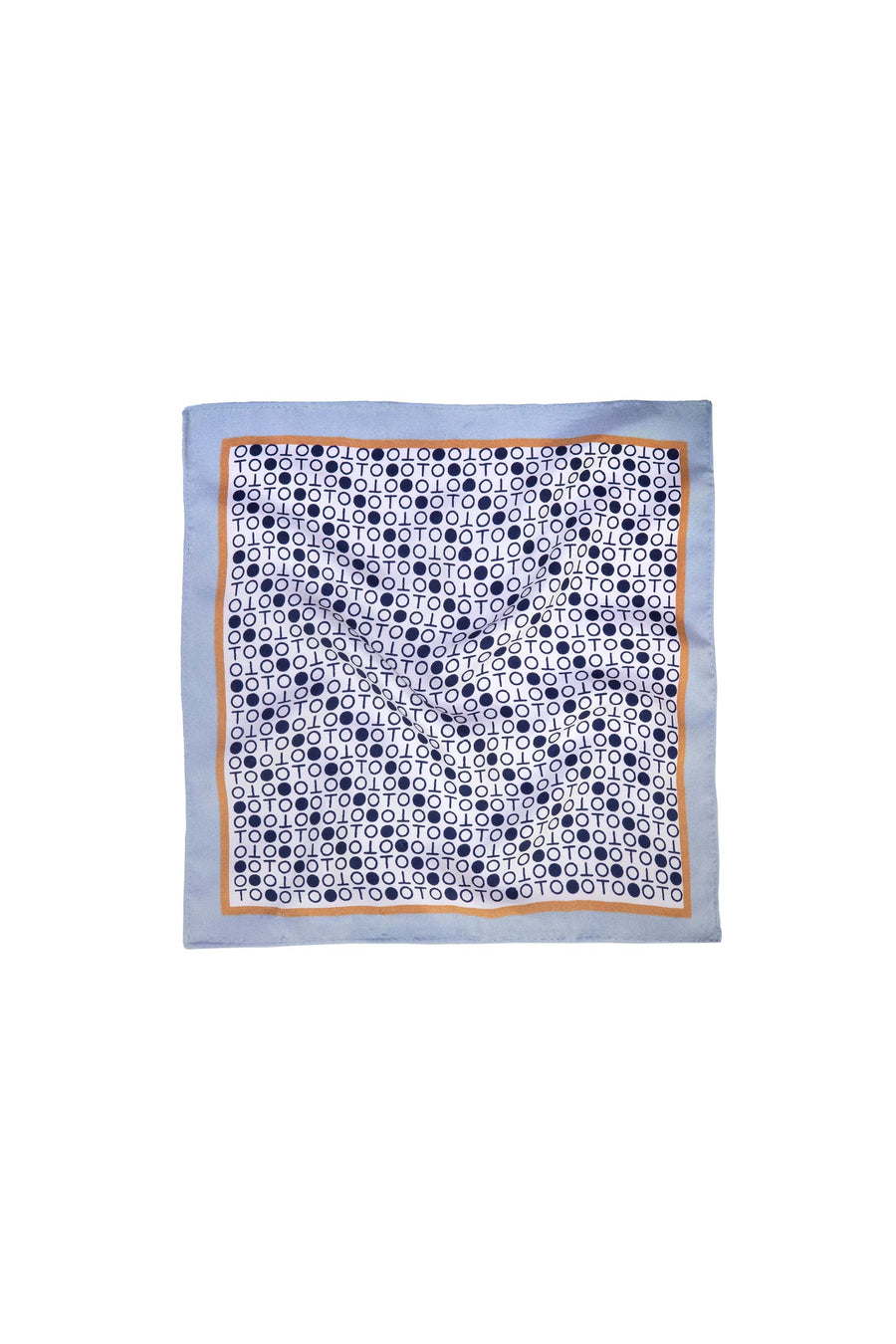 Block Printed Carree  Square Silk Scarf