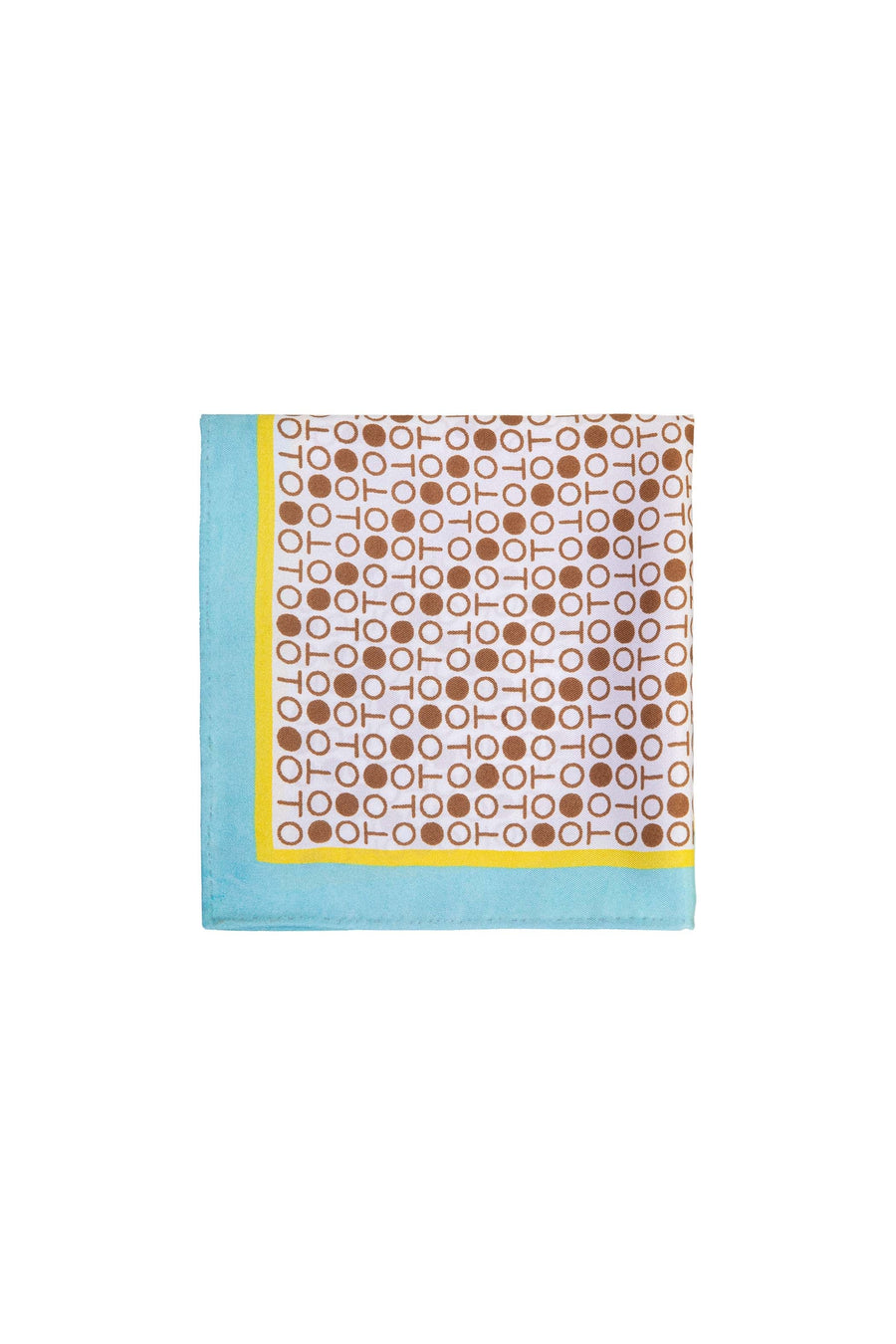 Block Printed Carree Pocket Scarf For Men