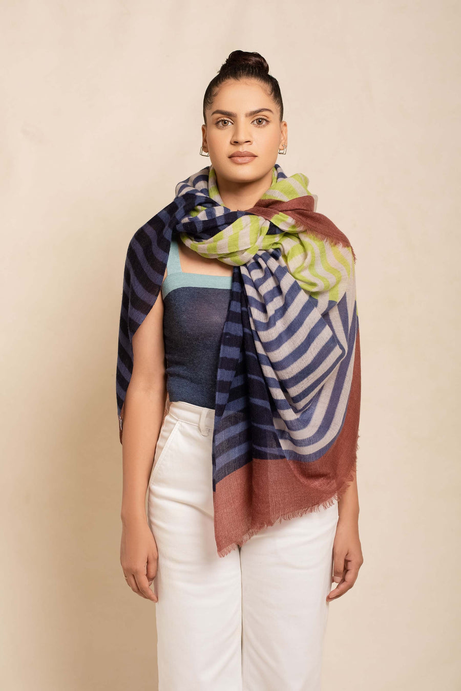 Block Printed Premium Stole Scarf Tara Oriental 