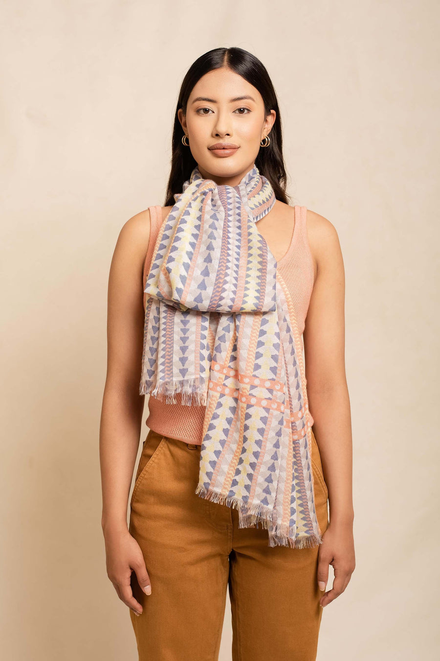 Tara Oriental | Block Printed Mosaic Scarf