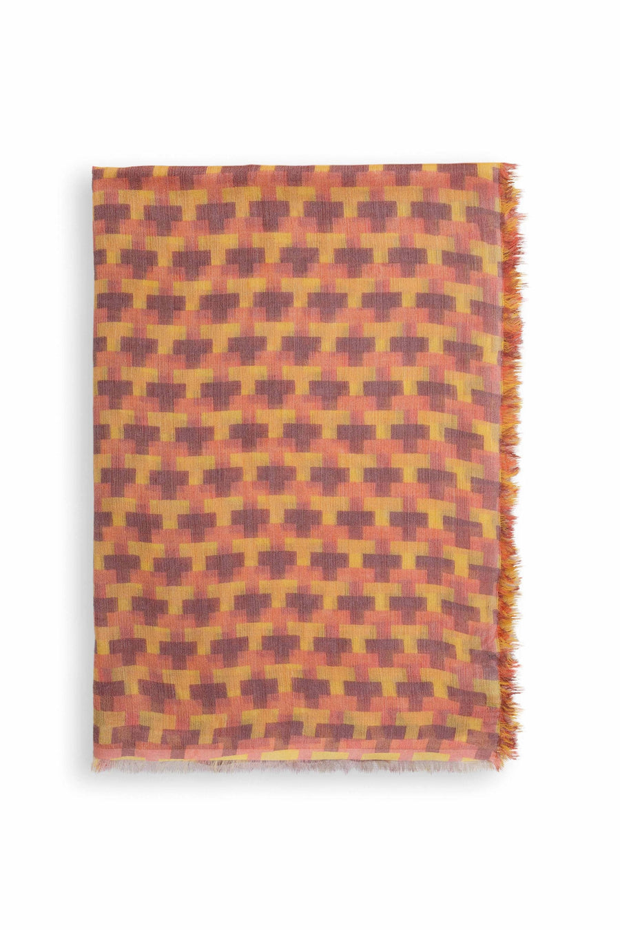 Block Printed Tile I Modal Scarf | Baby Wool | Tara Oriental