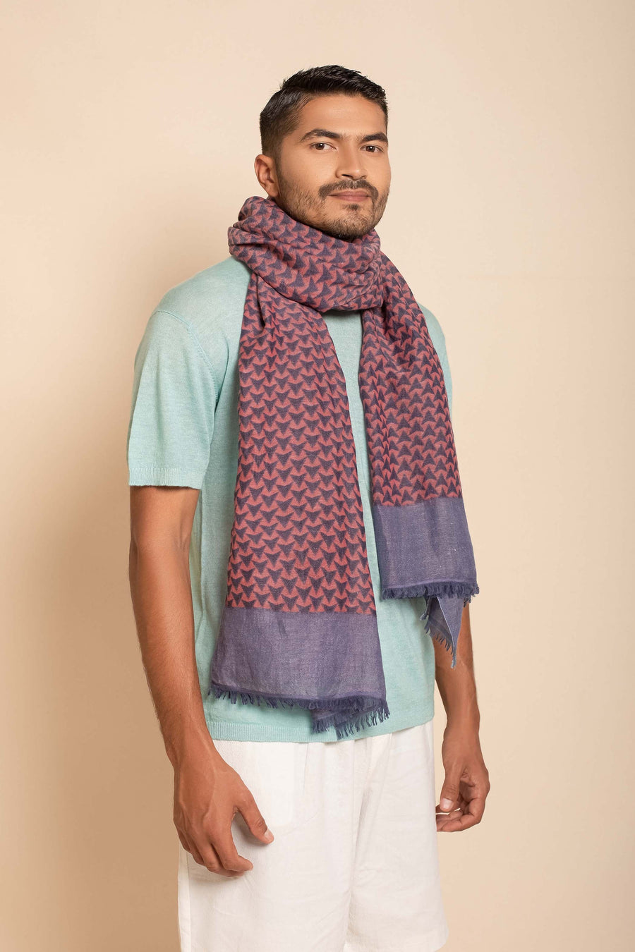 Block Printed Tile || Linen Scarf | Tara Oriental