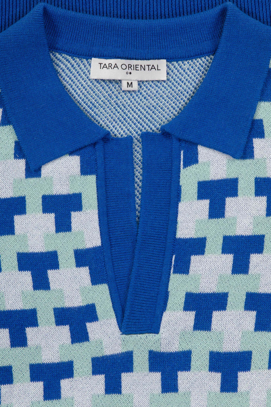 Men's Cotton Cashmere Intarsia Polo