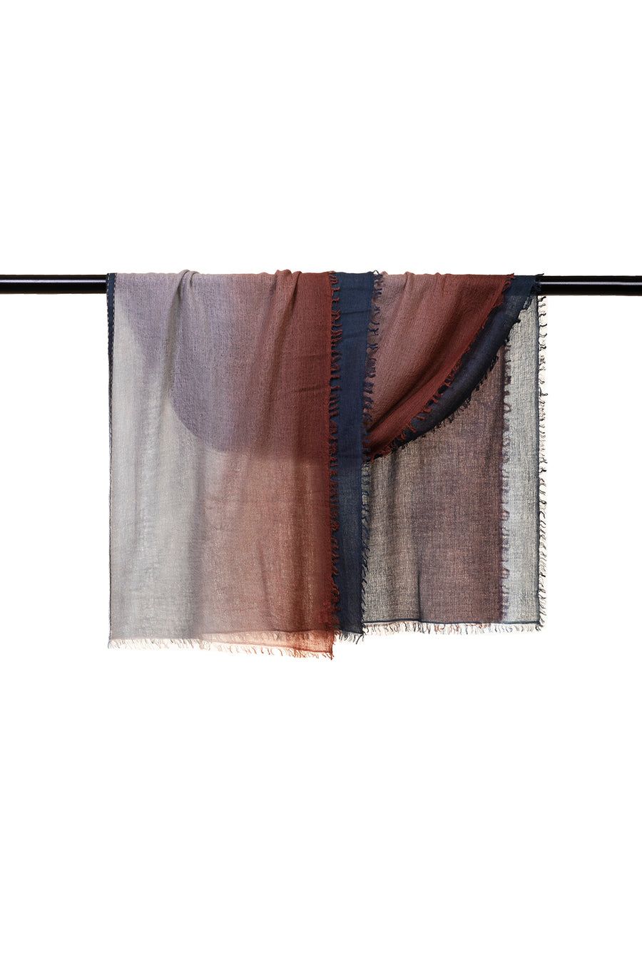 Double Layered Ombre Cashmere Scarf | 100% CASHMERE