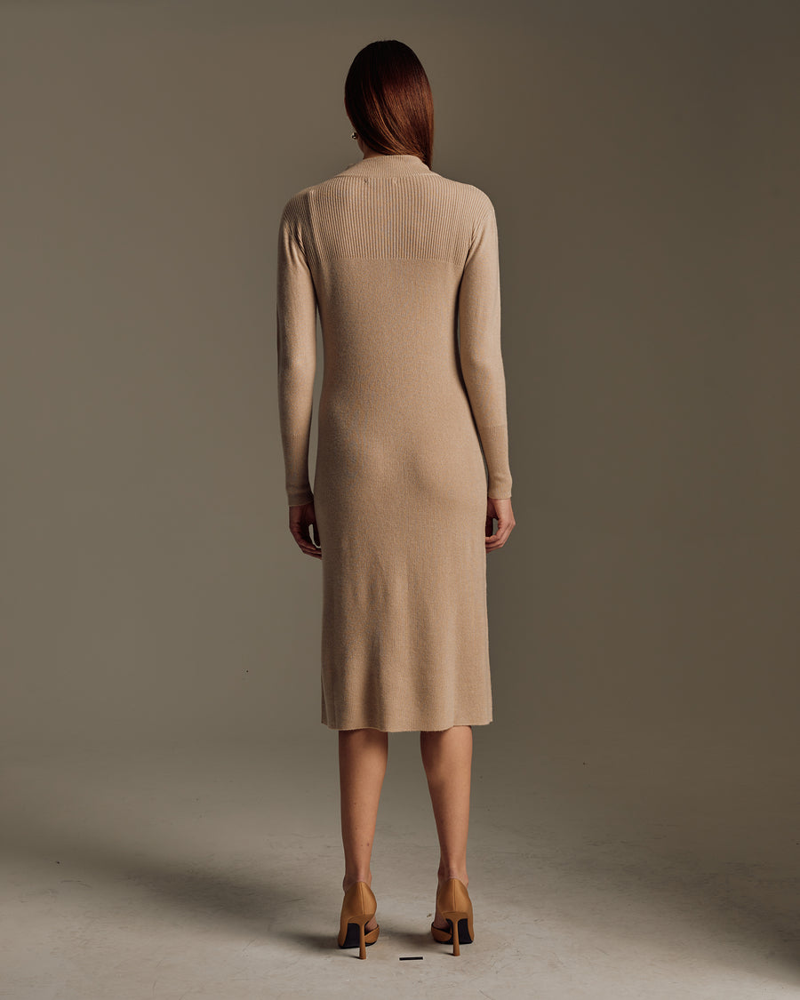 Women's Cashmere Formal Midi Dress