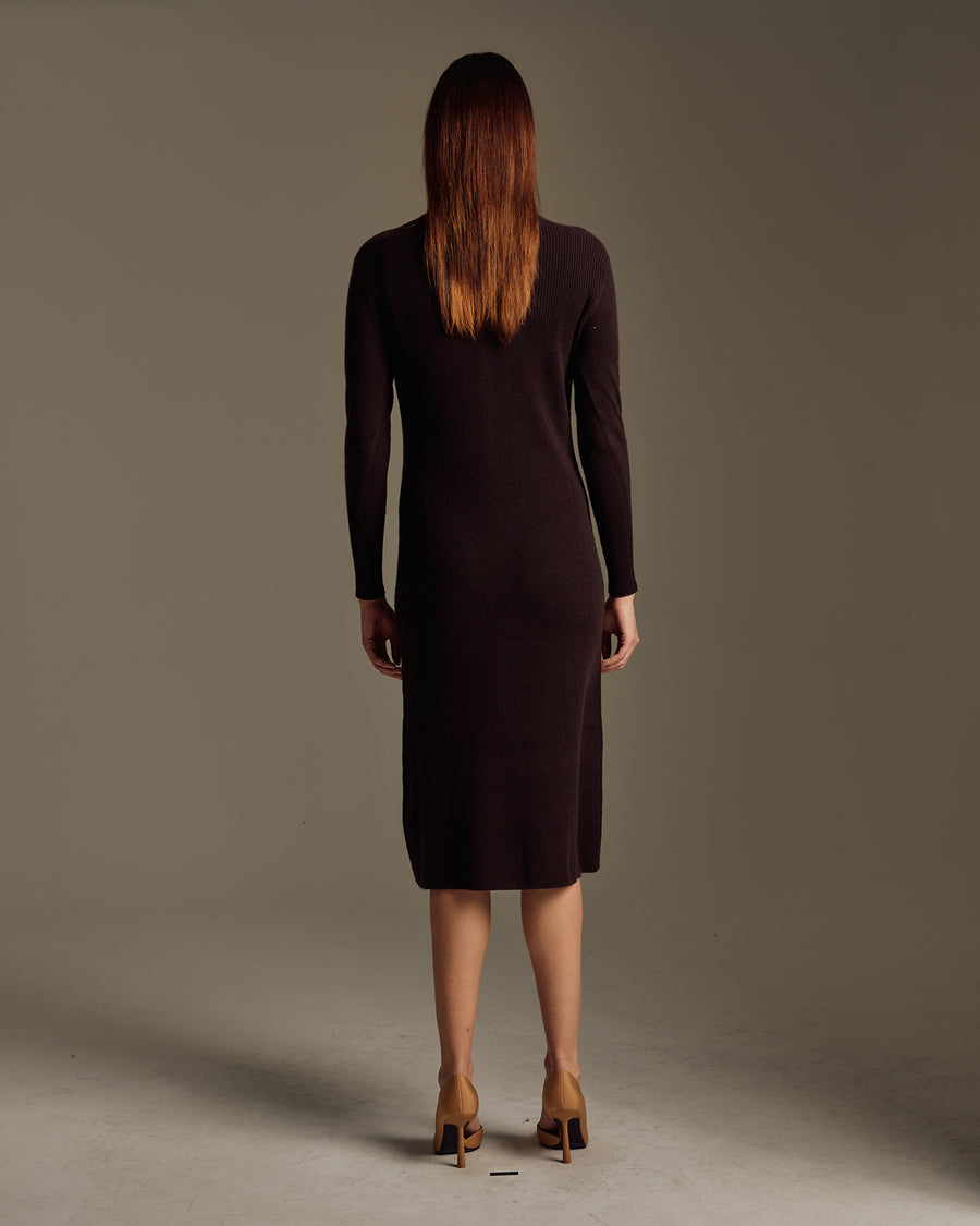 Women's Cashmere Formal Midi Dress