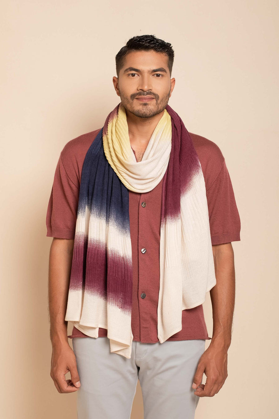 Formal Printed Ombre Stripes Unisex Scarf