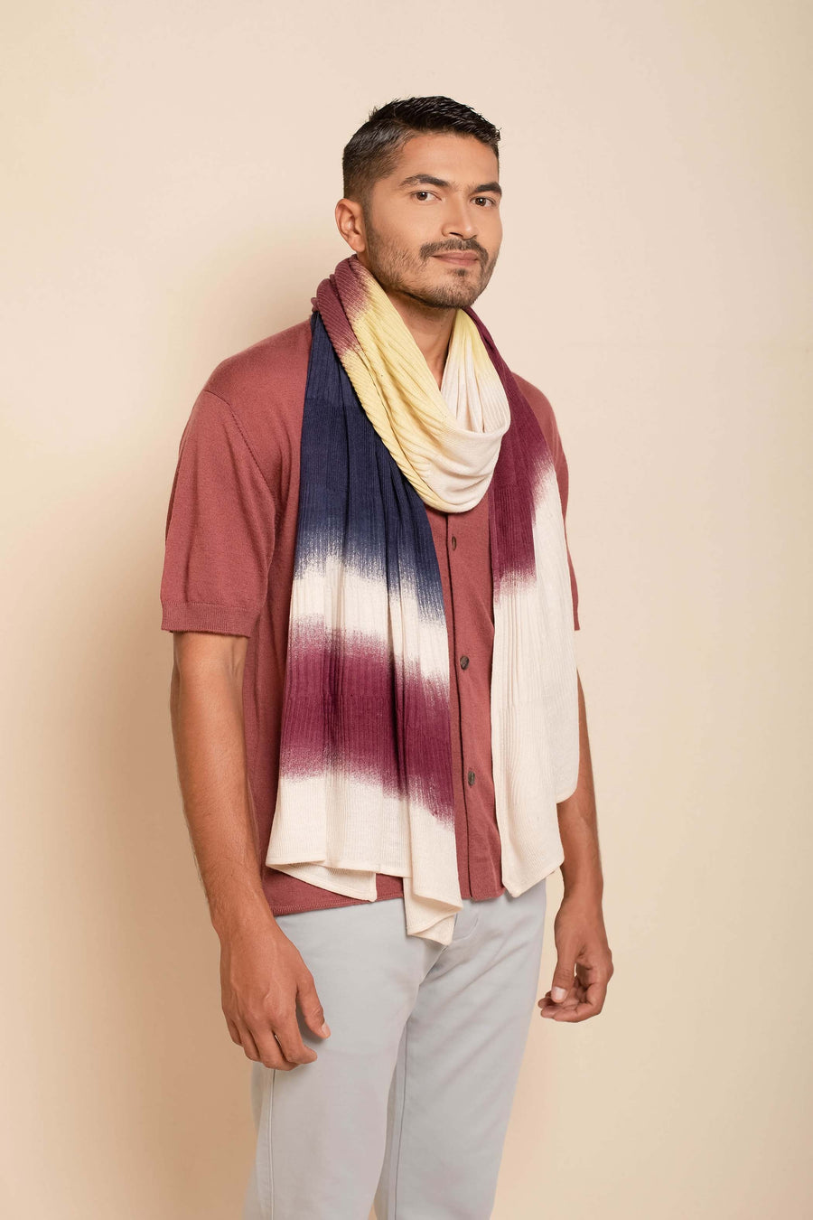 Formal Printed Ombre Stripes Unisex Scarf