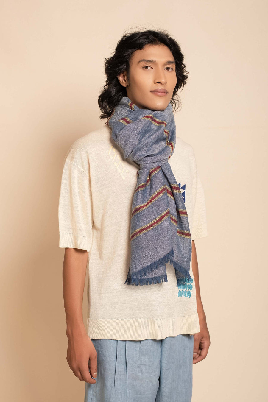 Formal Striped Yarn Dyed Unisex Scarf