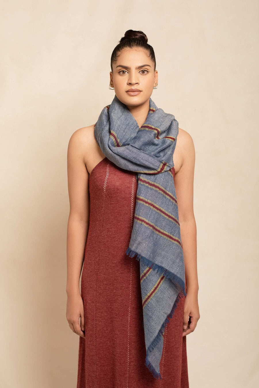 Formal Striped Yarn Dyed Unisex Scarf