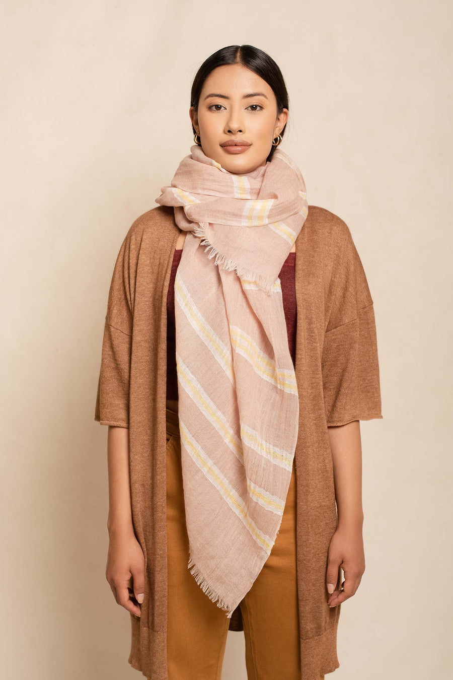 Formal Striped Yarn Dyed Unisex Scarf