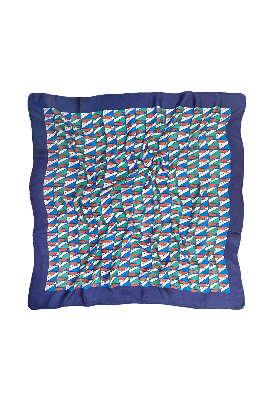 Lattice Printed Silk Square Scarf