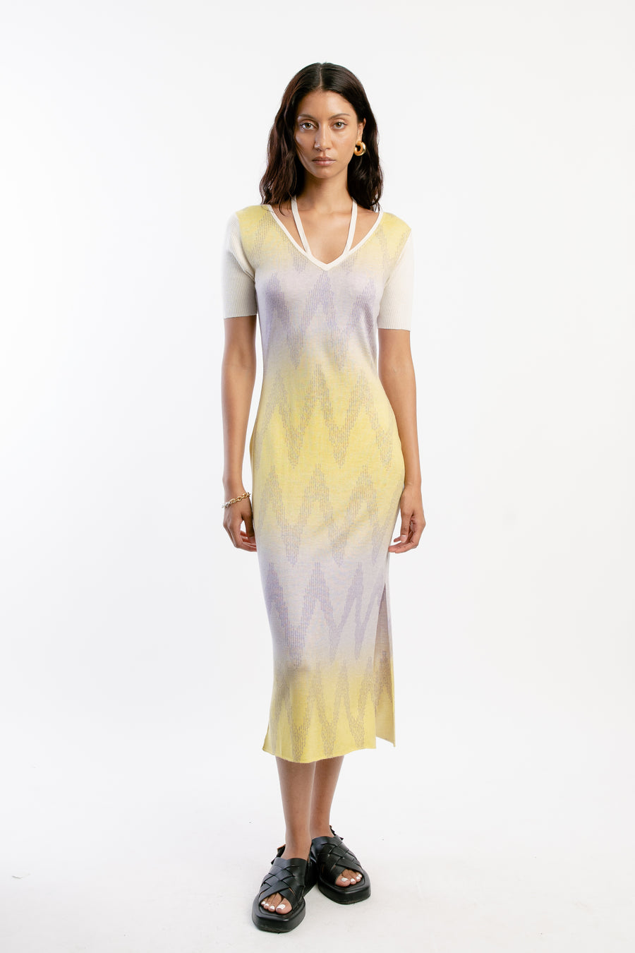 Women's Cashmere Silk Printed Cynthia Dress