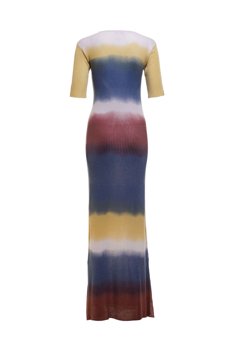 Women's Silk Wool Cashmere Multi Ribbed Dress