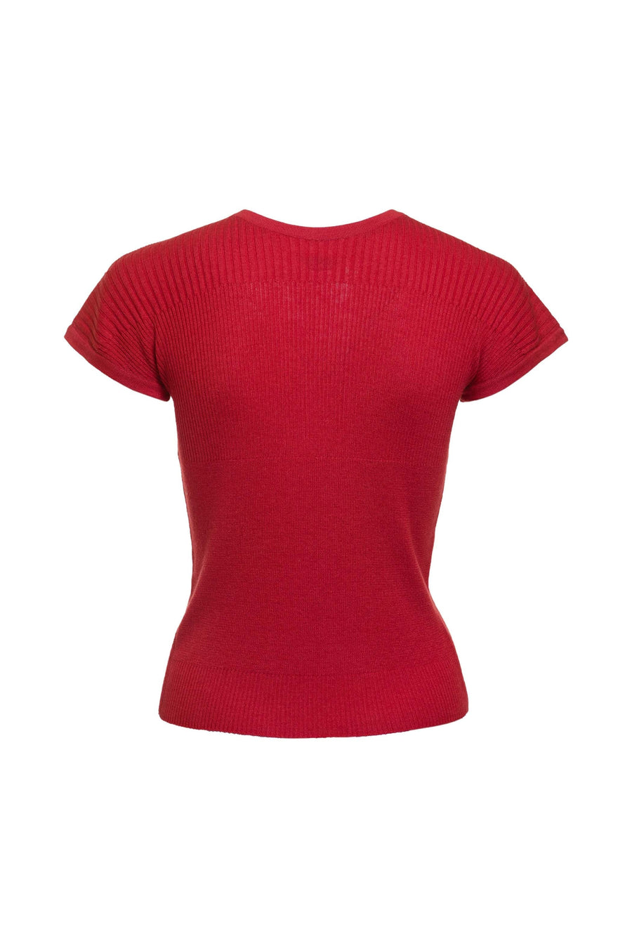 Women's Silk Wool Cashmere Multi Ribbed Top