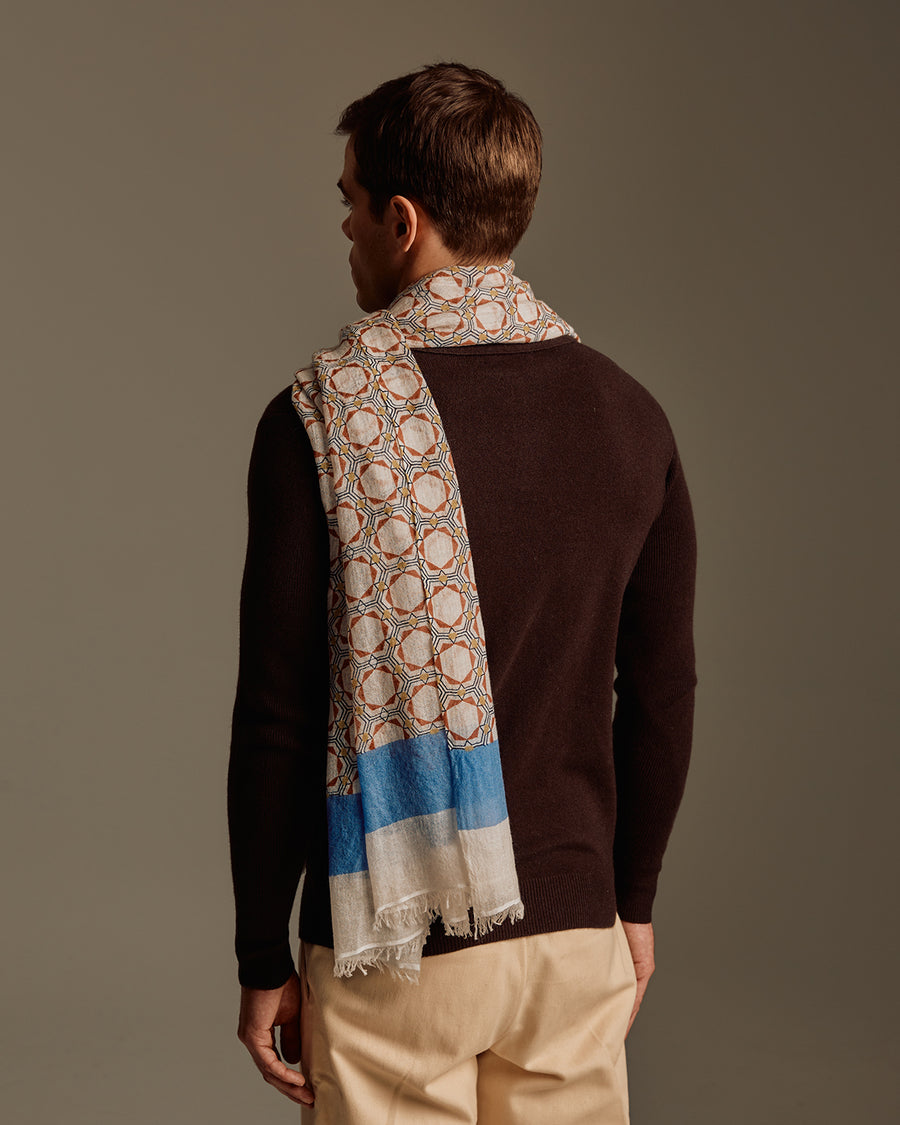 Printed Nepali Geo Baby Wool Scarf