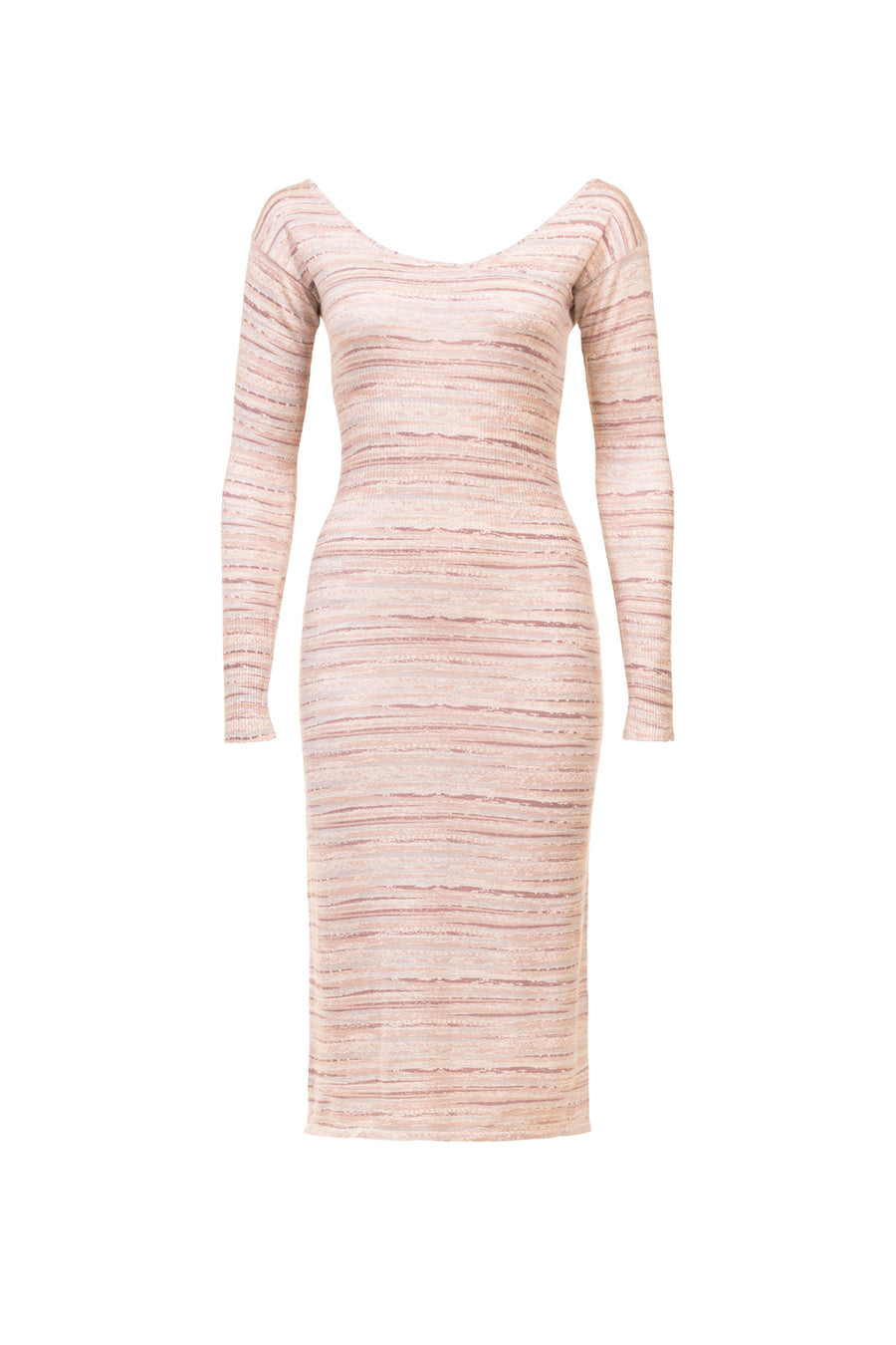 Women's Silk Wool Cashmere Textured Printed Dress