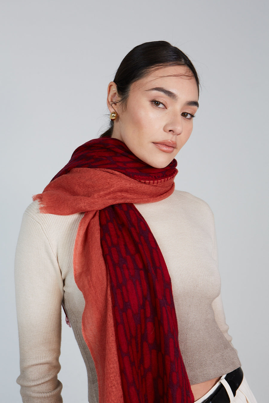 Double Layered Stole Printed Scarf Ali | Tara Oriental