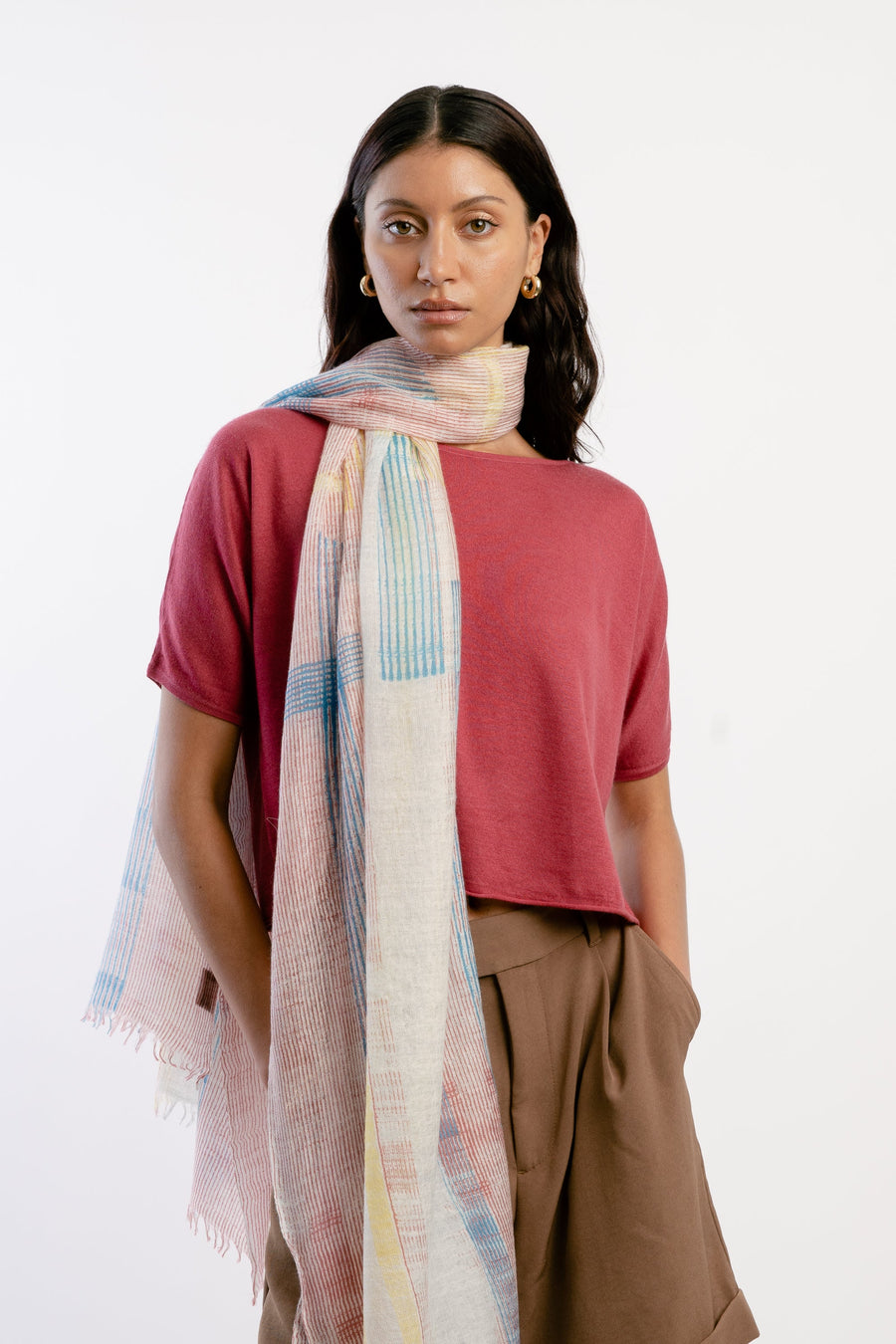 Printed Cashmere Wool Scarf