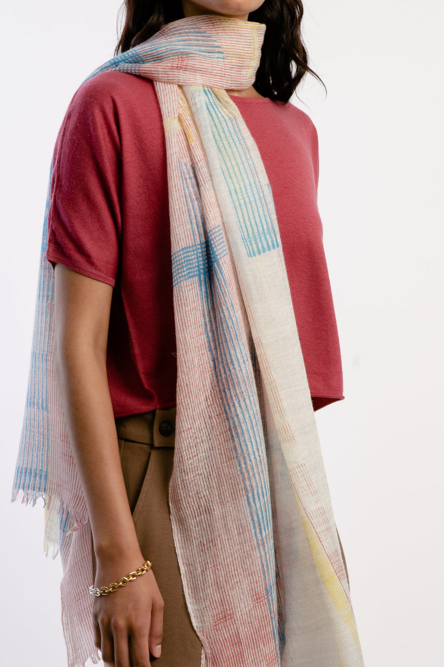 Printed Cashmere Wool Scarf