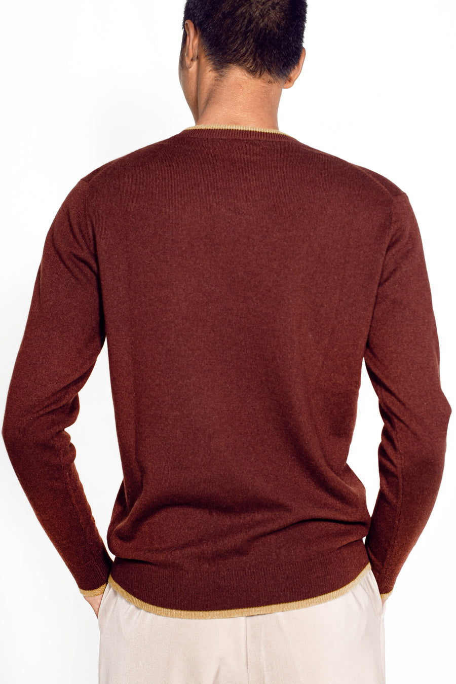 Premium Sustainable Men's Cashmere Sweater | Tara Oriental