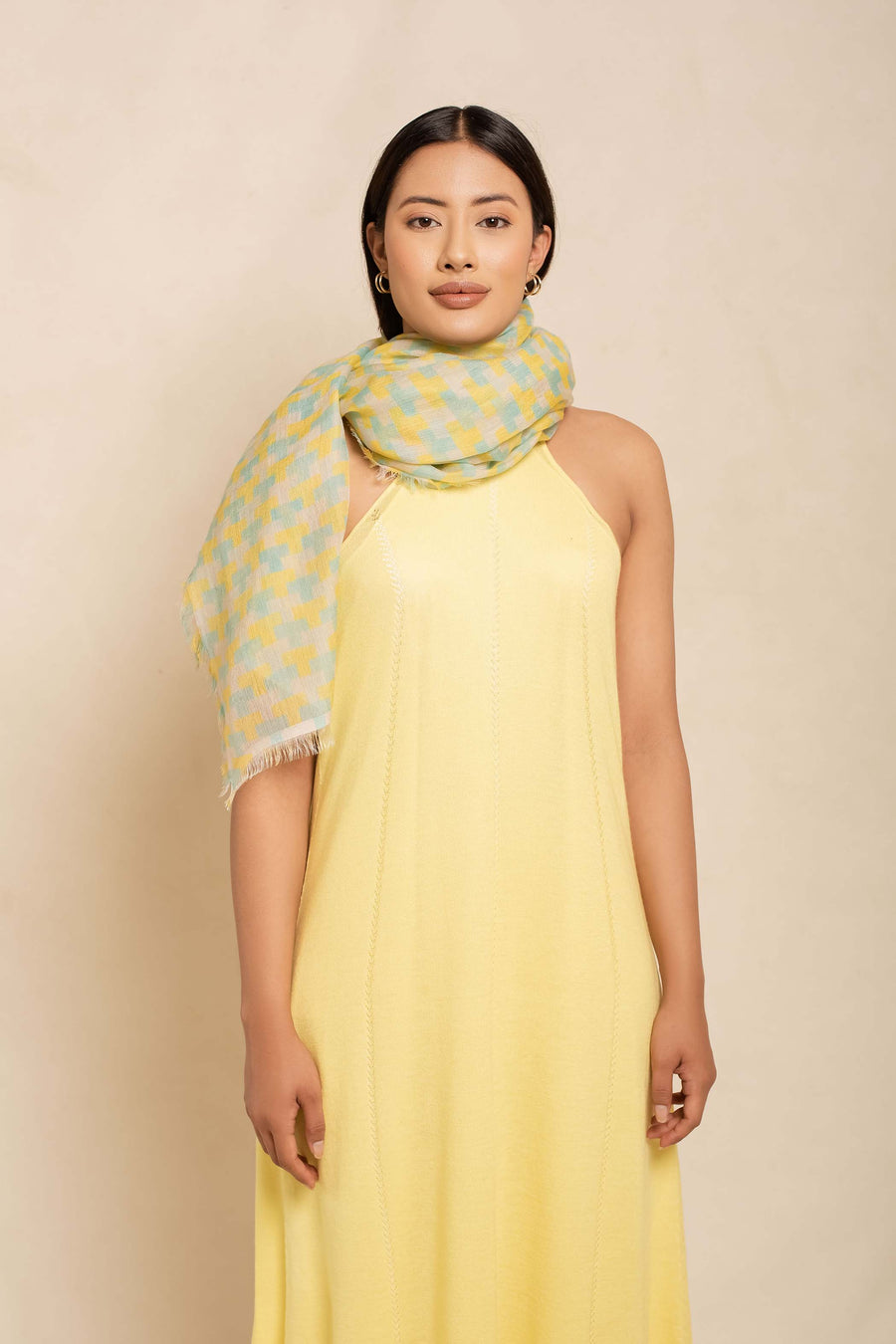 Block Printed Tile Modal Scarf | Tara Oriental