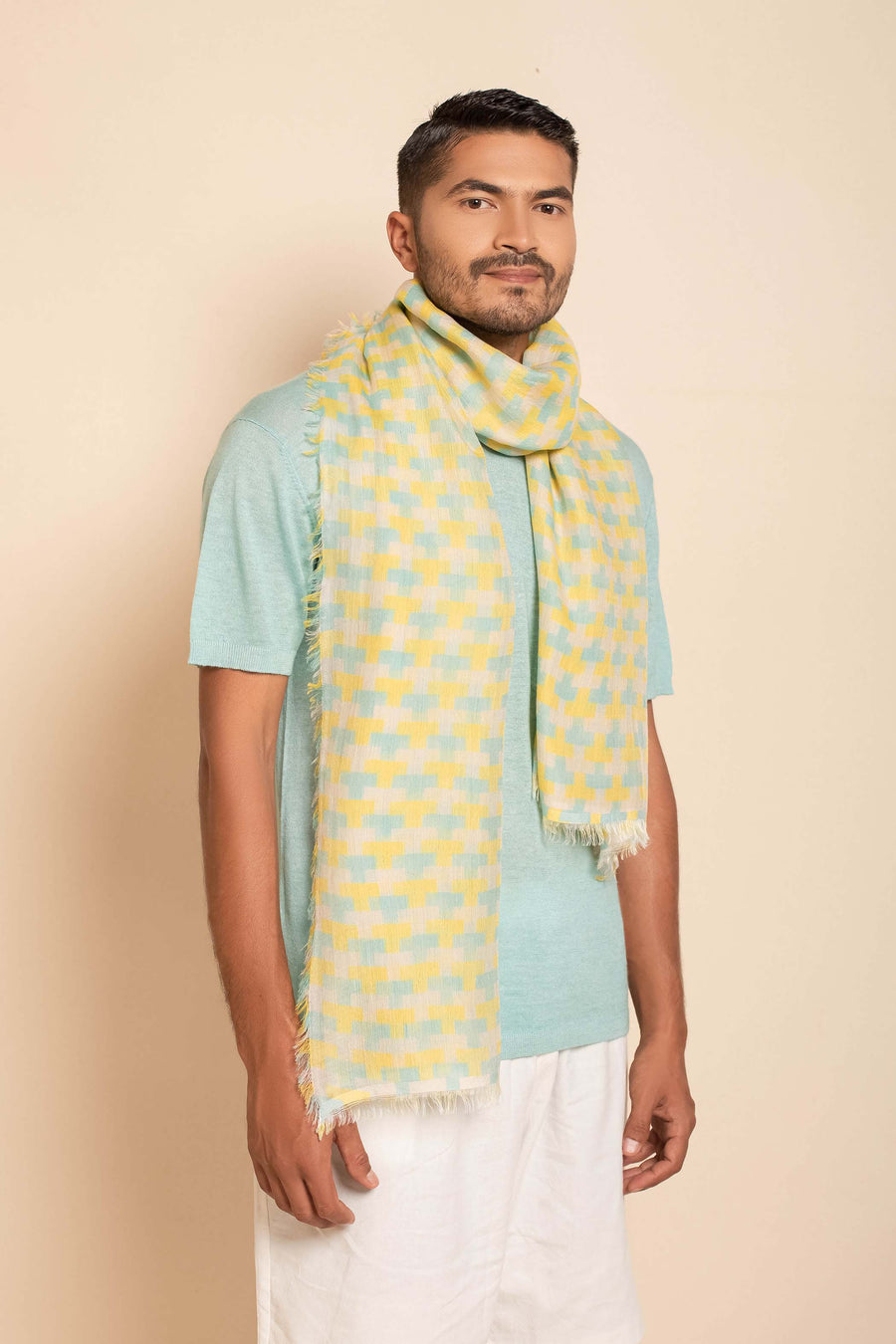 Block Printed Tile Modal Scarf | Tara Oriental