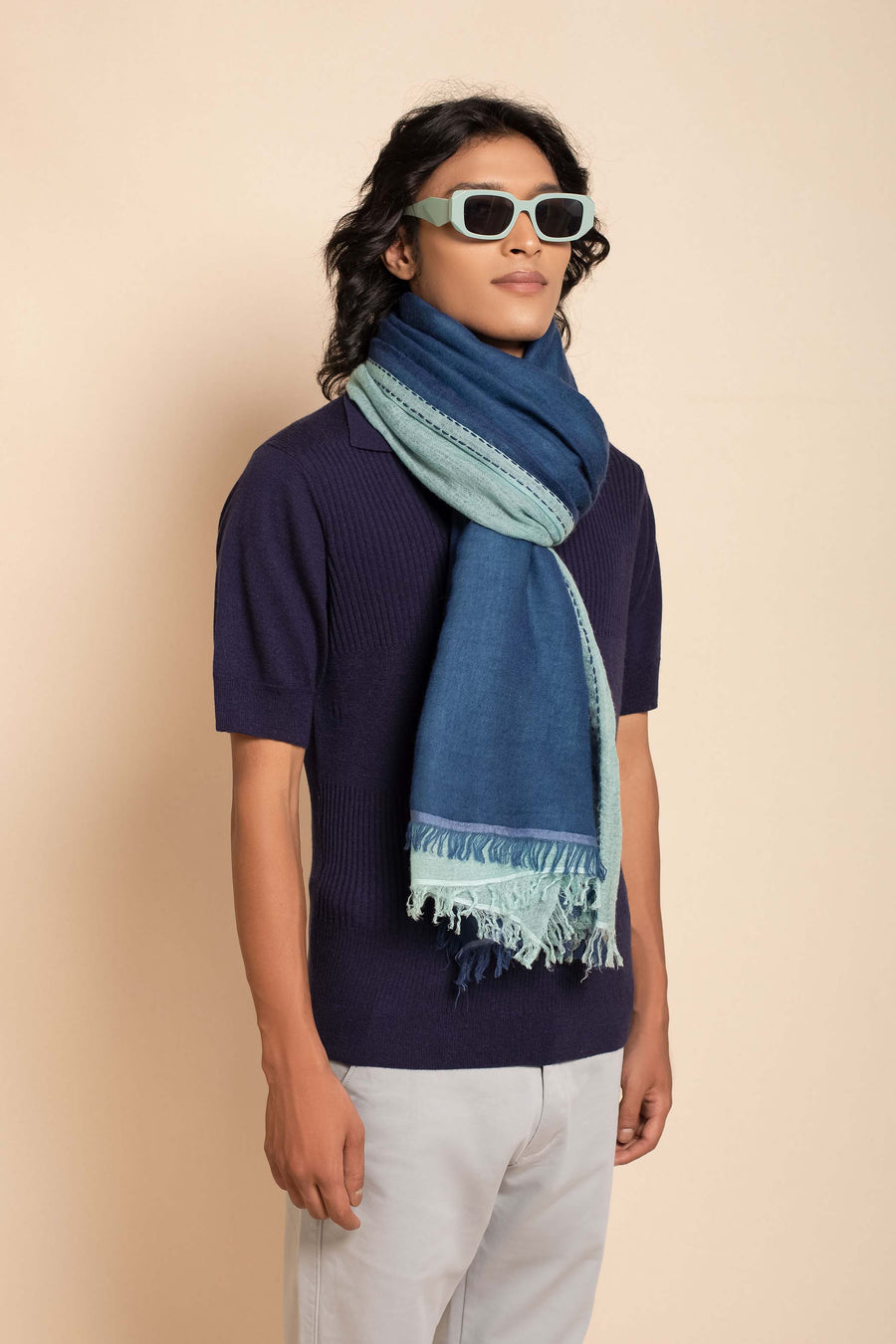 Double Layered Unisex Stole | Tara Oriental