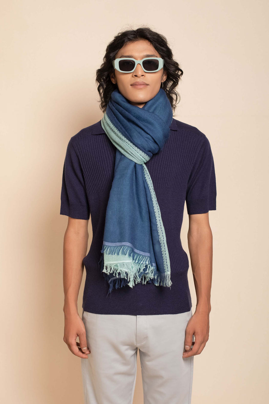 Double Layered Unisex Stole | Tara Oriental