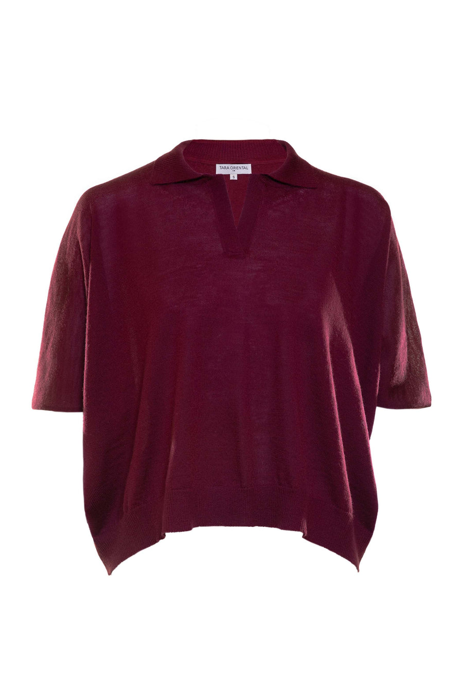 Women's Lightweight Wool Cashmere Formal Polo Top