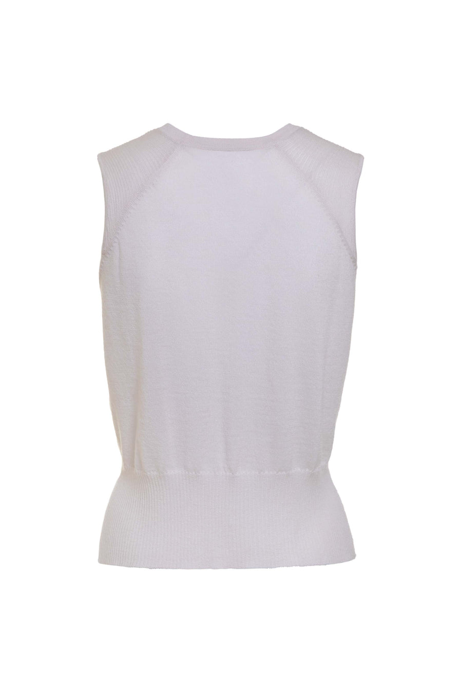 Womens Wool Cashmere Sleeveless Formal Top