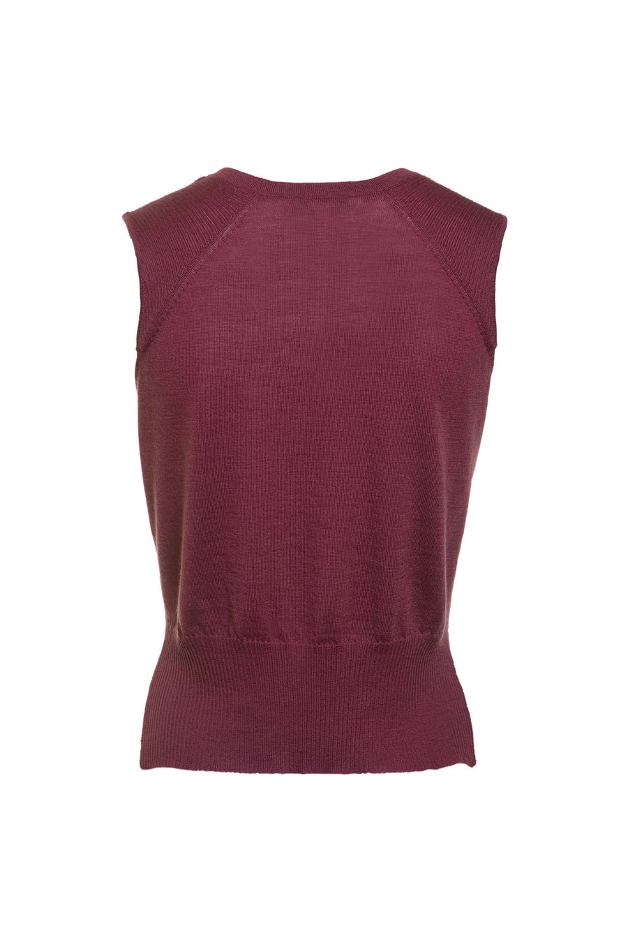 Womens Wool Cashmere Sleeveless Formal Top