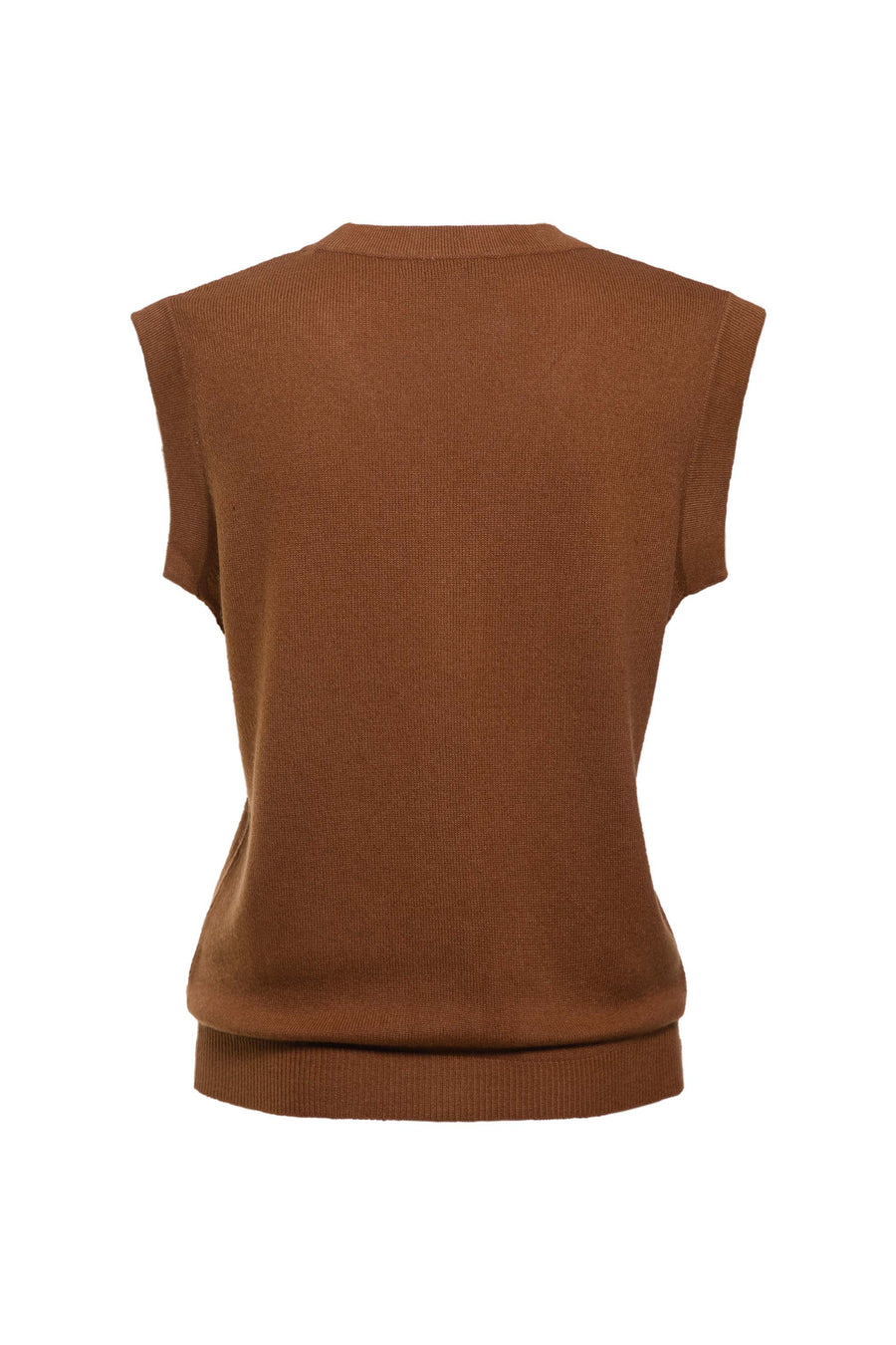 Women's Wool Cashmere Textured Sleeveless Cardigan