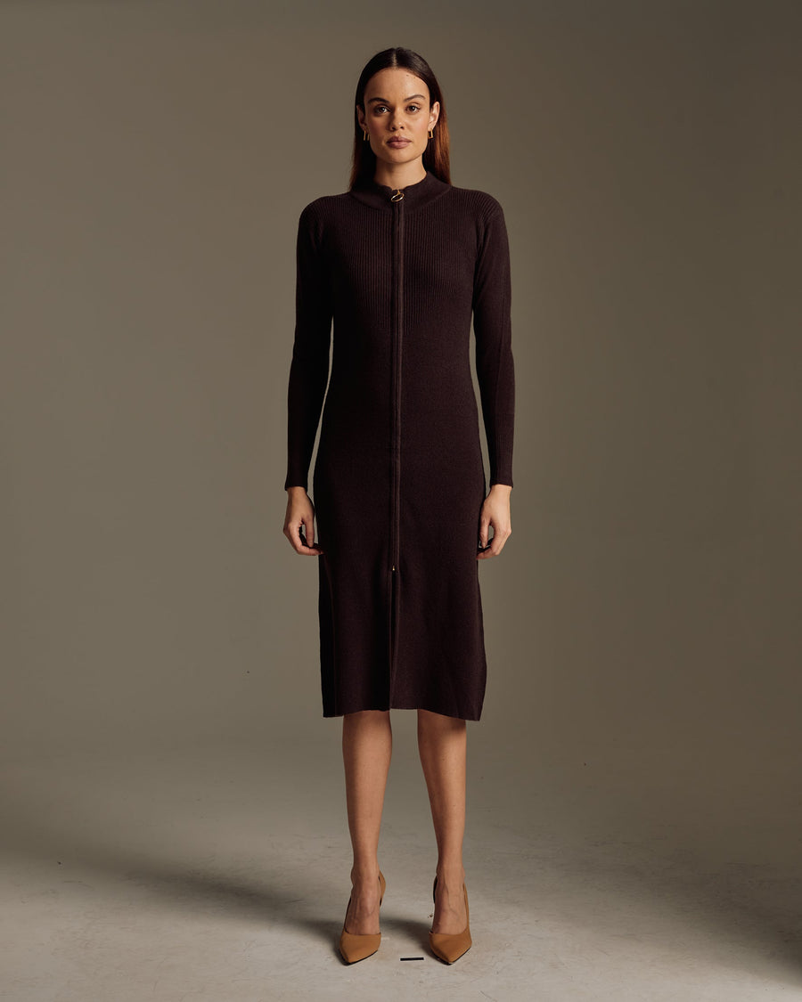 Women's Cashmere Formal Midi Dress