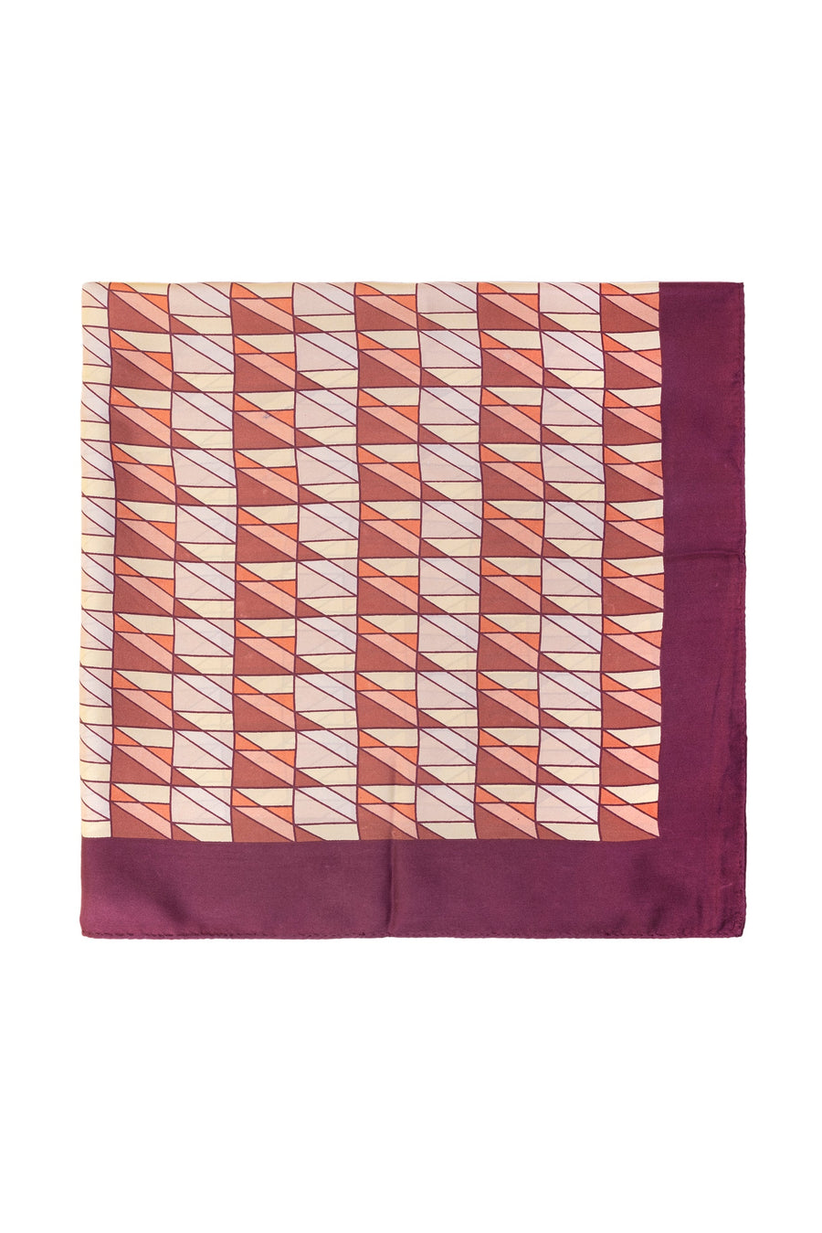 Lattice Printed Silk Square Scarf