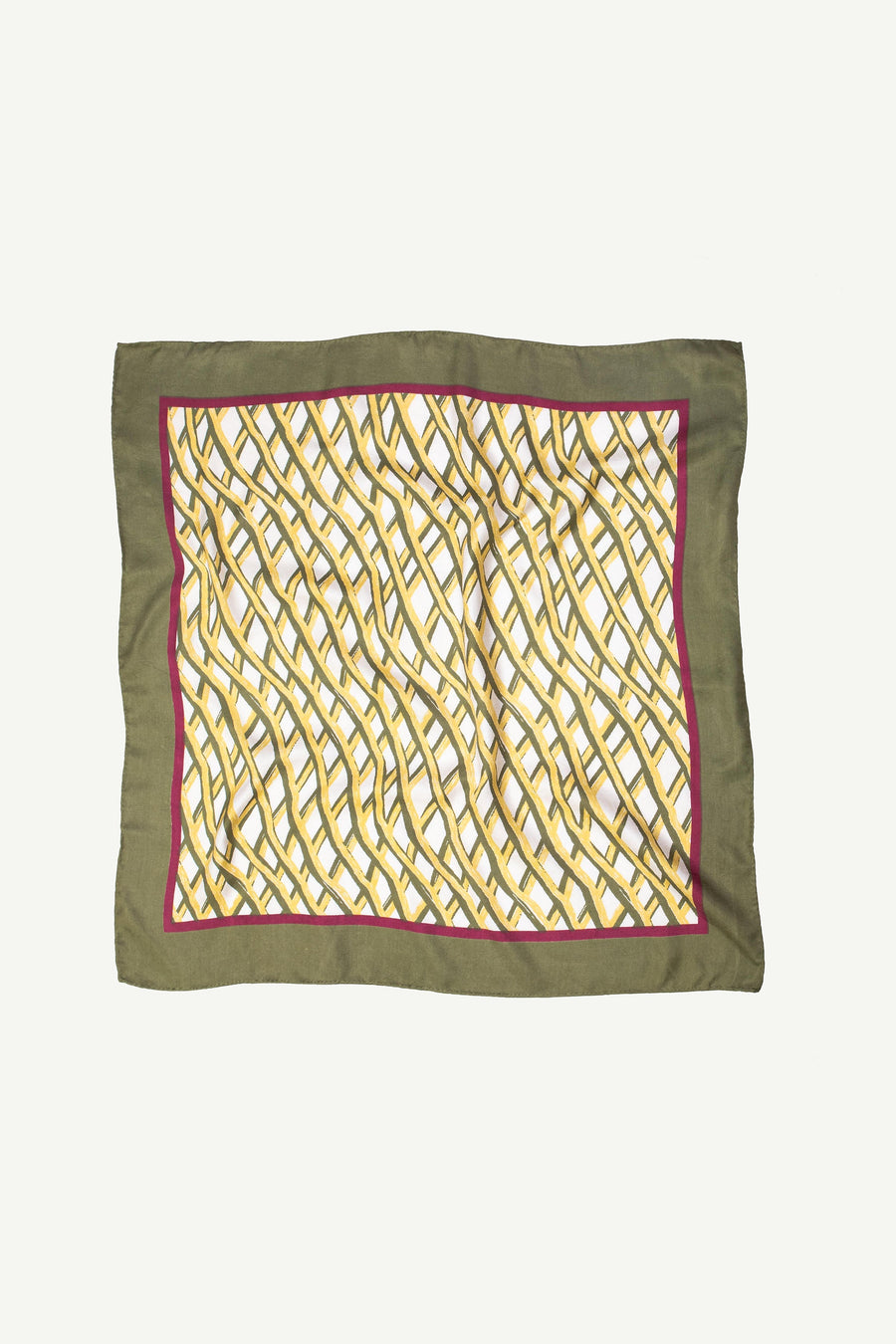 Lattice Silk Bandana Scarf