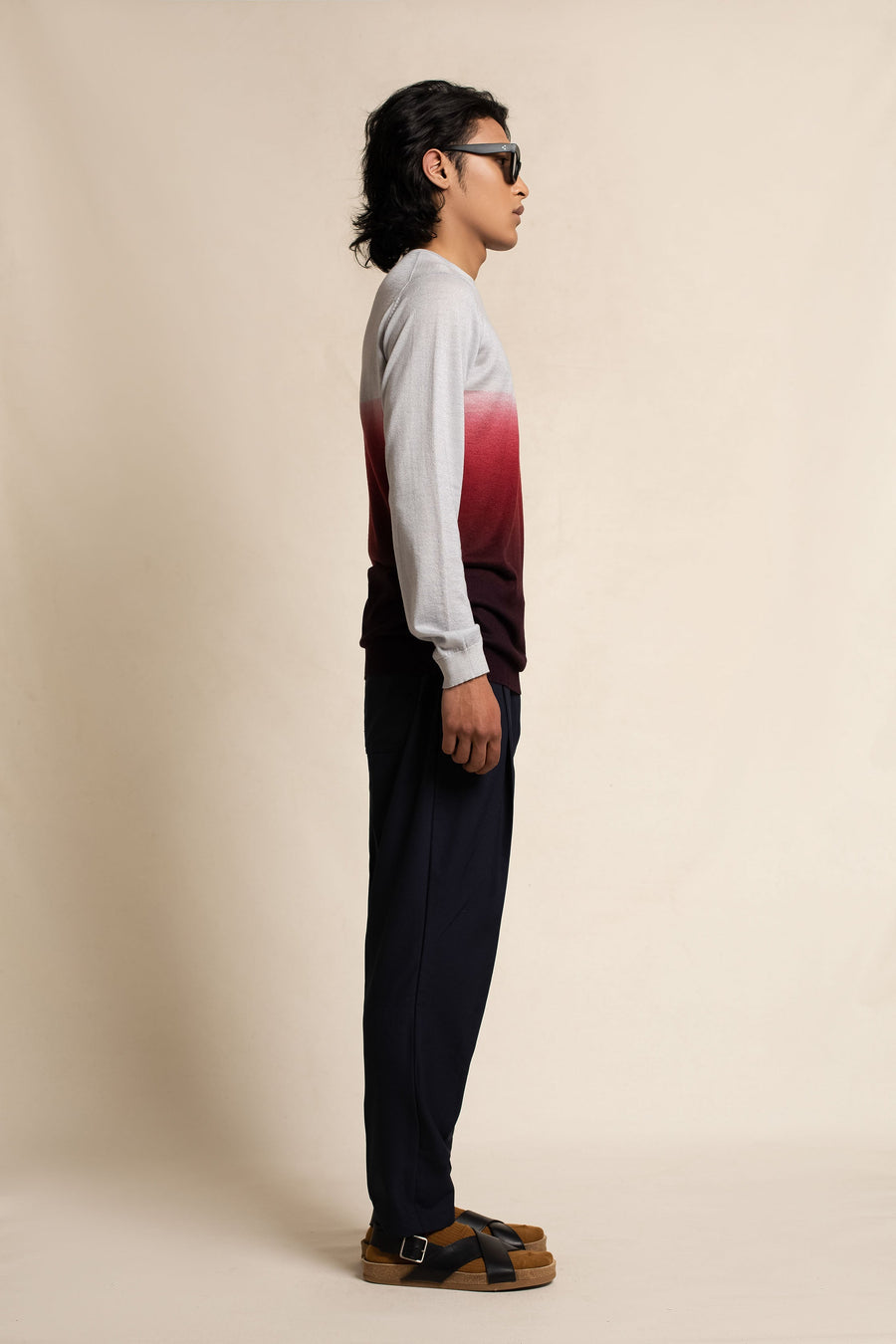 Men's Cashmere Silk Ombre Jumper