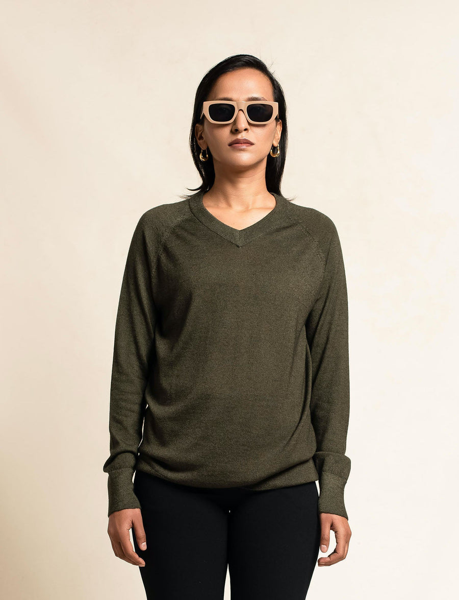 Unisex Cashmere V-Neck Sweater