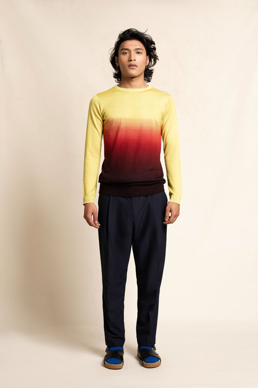 Men's Cashmere Silk Ombre Jumper