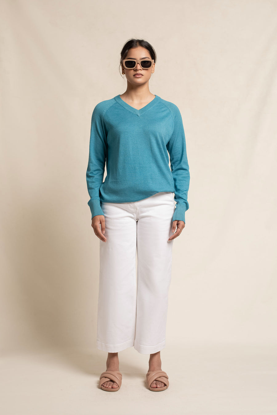 Unisex Cashmere V-Neck Sweater