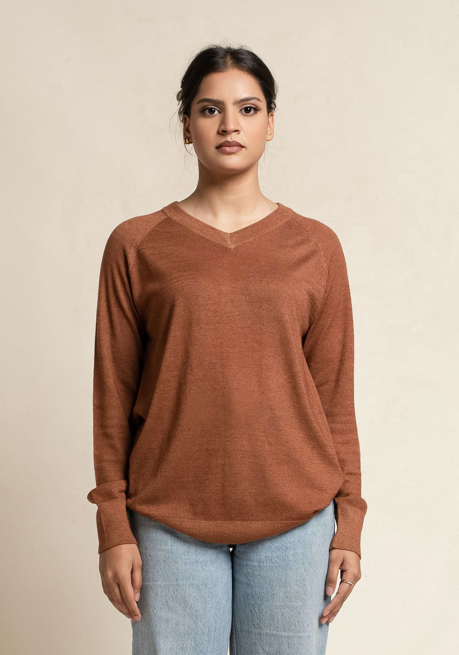 Unisex Cashmere V-Neck Sweater