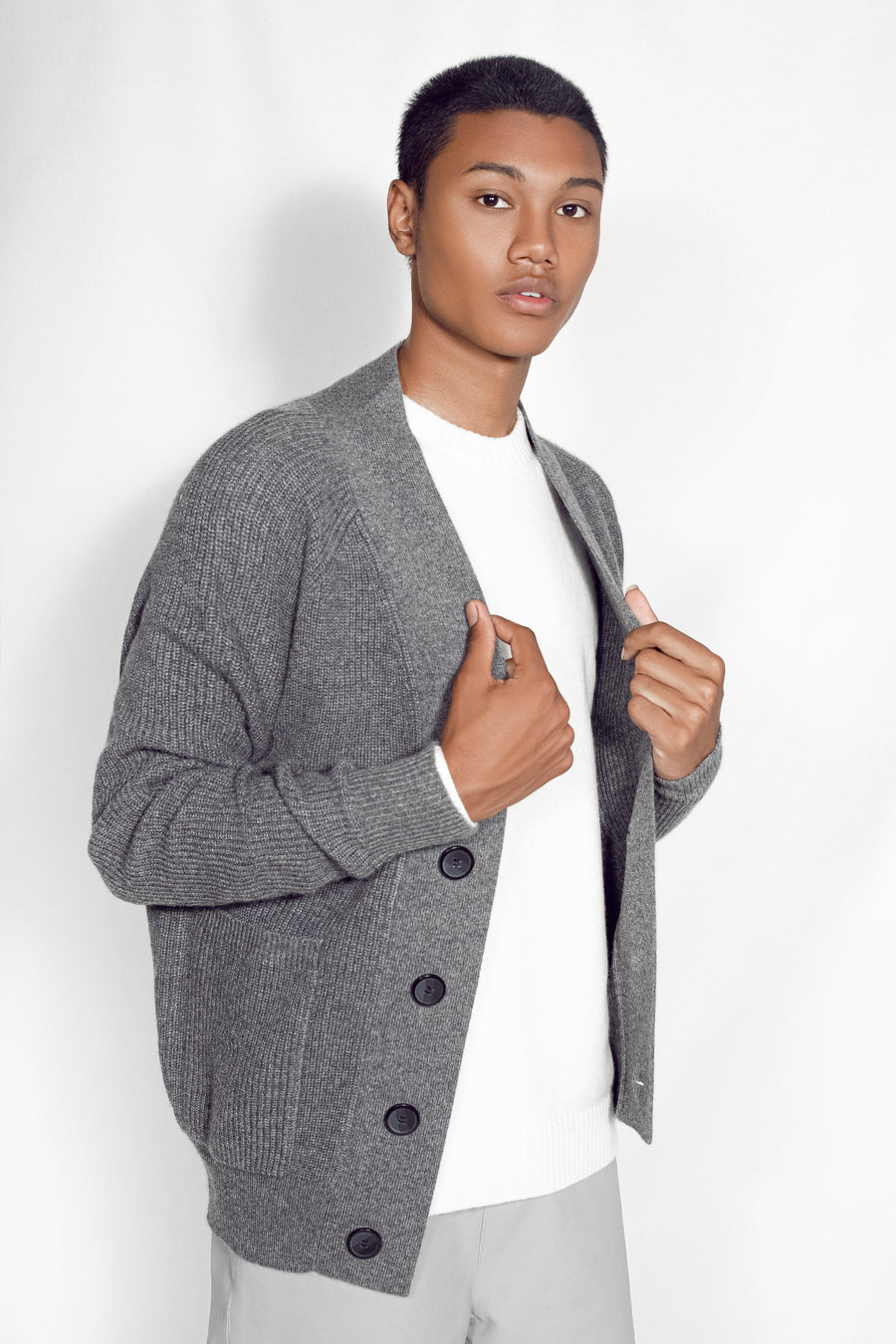 CARDY  Premium Sustainable Men's Cashmere Cardigan | Tara Oriental