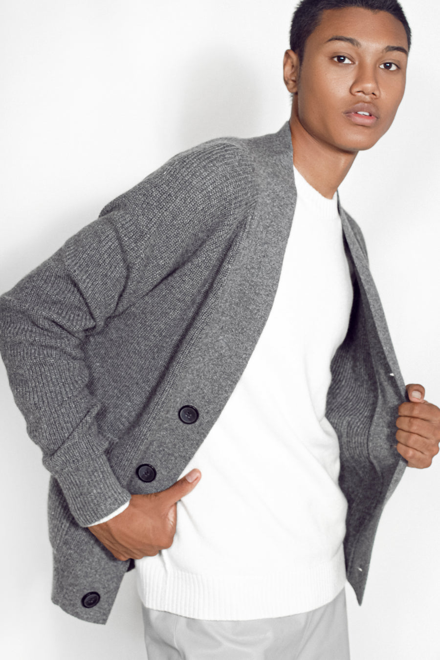 CARDY  Premium Sustainable Men's Cashmere Cardigan | Tara Oriental