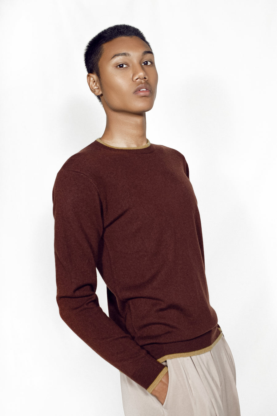 Premium Sustainable Men's Cashmere Sweater | Tara Oriental