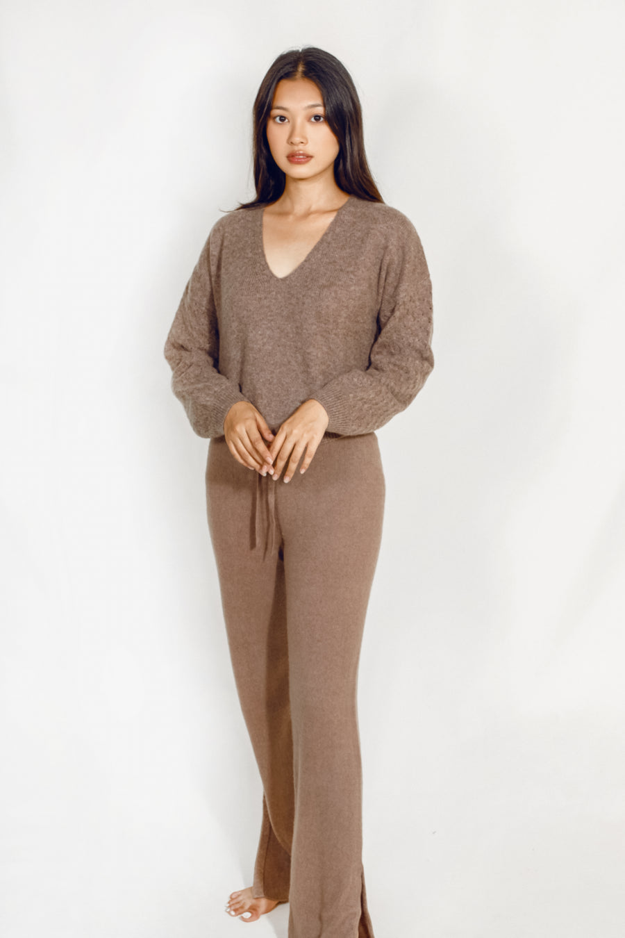 Women's Cashmere Silk Traven Plain Knit Pant